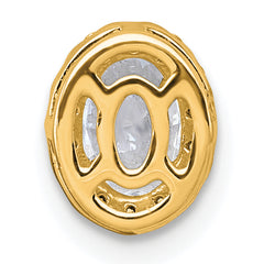 14k 5/8 carat Lab Grown Diamond VS+ F+ Round Complete Halo Chain Slide Pendant