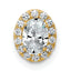 14k 5/8 carat Lab Grown Diamond VS+ F+ Round Complete Halo Chain Slide Pendant