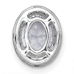 14k White Gold 1 1/5 carat Lab Grown Diamond VS+ F+ Round Complete Halo Chain Slide Pendant