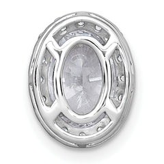 14k White Gold 1 3/4 carat Lab Grown Diamond VS+ F+ Round Complete Halo Chain Slide Pendant