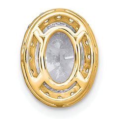 14k 1 3/4 carat Lab Grown Diamond VS+ F+ Round Complete Halo Chain Slide Pendant