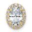14k 1 3/4 carat Lab Grown Diamond VS+ F+ Round Complete Halo Chain Slide Pendant
