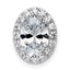 14k White Gold 2 3/8 carat Certified Lab Grown Diamond VS+ F+ Round Complete Halo Chain Slide Pendant