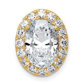 14k 3 3/4 carat Certified Lab Grown Diamond VS+ F+ Round Complete Halo Chain Slide Pendant