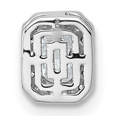 14k White Gold 1/3 carat Lab Grown Diamond VS+ F+ Emerald Complete Halo Chain Slide Pendant