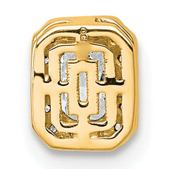 14k 1/3 carat Lab Grown Diamond VS+ F+ Emerald Complete Halo Chain Slide Pendant