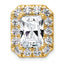 Certified Radiant Halo Slide Pendant in 14K Yellow Gold (5 1/2 ct. tw.) - Sophia Jewelers
