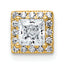 14k 5/8 carat Lab Grown Diamond VS+ F+ Princess Complete Halo Chain Slide Pendant