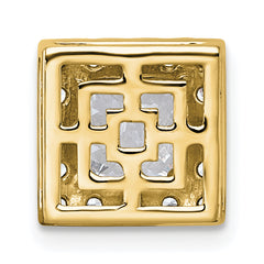 14k 1 7/8 carat Certified Lab Grown Diamond VS+ F+ Princess Complete Halo Chain Slide Pendant