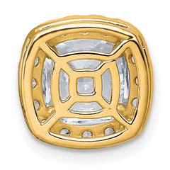 14k 3 carat Certified Lab Grown Diamond VS+ F+ Cushion Complete Halo Chain Slide Pendant