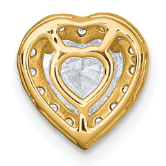 14k 1 1/5 carat Lab Grown Diamond VS+ F+ Trillion Complete Halo Chain Slide Pendant