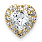 14k 1 1/5 carat Certified Lab Grown Diamond VS+ F+ Trillion Complete Halo Chain Slide Pendant