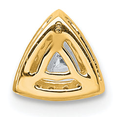 14k 1/3 carat Lab Grown Diamond VS+ F+ Trillion Complete Halo Chain Slide Pendant