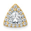 14k 1 1/3 carat Certified Lab Grown Diamond VS+ F+ Trillion Complete Halo Chain Slide Pendant