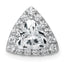 14k White Gold 1 7/8 carat Lab Grown Diamond VS+ F+ Trillion Complete Halo Chain Slide Pendant