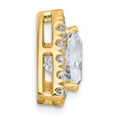 14k 2 5/8 carat Lab Grown Diamond VS+ F+ Trillion Complete Halo Chain Slide Pendant