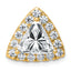 14k 3 1/4 carat Certified Lab Grown Diamond VS+ F+ Trillion Complete Halo Chain Slide Pendant
