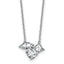 14k White Gold 1 carat Lab Grown Diamond VS+ F+ Complete 18 inch Three Stone Fashion Necklace