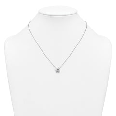 14k White Gold 1 carat Lab Grown Diamond VS+ F+ Complete 18 inch Three Stone Fashion Necklace
