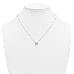 14k White Gold 1 carat Lab Grown Diamond VS+ F+ Complete 18 inch Two Stone Fashion Necklace