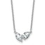 Marquise Pear Pair Lab-Grown Diamond Two-Stone Necklace in 14K White Gold (1 ct. tw.), 18 Inch - Sophia Jewelers