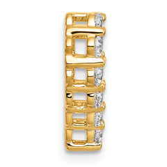 14k 1/2 carat Lab Grown Diamond VS+ F+ Complete Heart Chain Slide Pendant