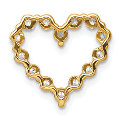 14k 1/2 carat Lab Grown Diamond VS+ F+ Complete Heart Chain Slide Pendant