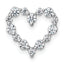 14k White Gold 1/2 carat Lab Grown Diamond VS+ F+ Complete Heart Chain Slide Pendant