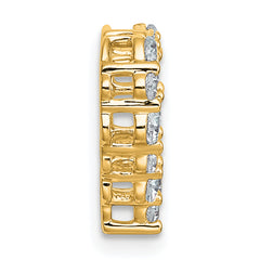 14k 1/2 carat Lab Grown Diamond VS+ F+ Complete Heart Chain Slide Pendant