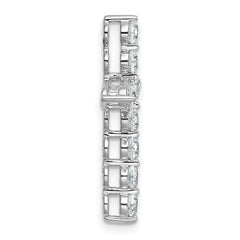 14k White Gold 1 carat Lab Grown Diamond VS+ F+ Complete Cross Chain Slide Pendant