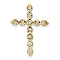 14k 1 carat Lab Grown Diamond VS+ F+ Complete Cross Chain Slide Pendant