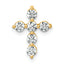 14k 1/2 carat Lab Grown Diamond VS+ F+ Complete Cross Chain Slide Pendant