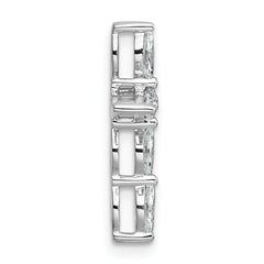 14k White Gold 1/2 carat Lab Grown Diamond VS+ F+ Complete Cross Chain Slide Pendant