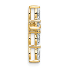 14k 1/2 carat Lab Grown Diamond VS+ F+ Complete Cross Chain Slide Pendant