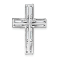 14k White Gold 4 5/8 carat Lab Grown Diamond VS+ F+ Complete Cross Chain Slide Pendant