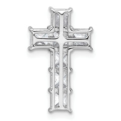 14k White Gold 1 3/4 carat Lab Grown Diamond VS+ F+ Complete Cross Chain Slide Pendant