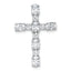14k White Gold 1 3/4 carat Lab Grown Diamond VS+ F+ Complete Cross Chain Slide Pendant