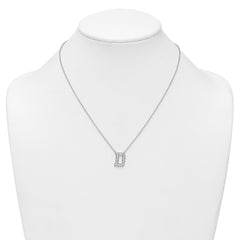 14k White Gold 1/2 carat Lab Grown Diamond VS+ F+ Complete Letter D 18 inch Initial Necklace