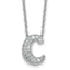 Lab-Grown Diamond C Initial Necklace in 14K White Gold (3/8 ct. tw.), 18 Inch - Sophia Jewelers