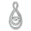 14k White Gold 1/2 carat Lab Grown Diamond VS+ F+ Complete Teardrop Pendant