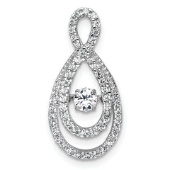 14k White Gold 1/2 carat Lab Grown Diamond VS+ F+ Complete Teardrop Pendant