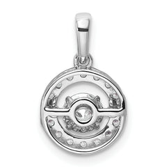 14k White Gold 3/4 carat Lab Grown Diamond VS+ F+ Complete Vibrant Circle Pendant