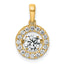 14k 3/4 carat Lab Grown Diamond VS+ F+ Complete Vibrant Circle Pendant