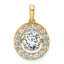 14k 1 1/2 carat Lab Grown Diamond VS+ F+ Complete Vibrant Circle Pendant