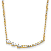 14k 3/4 carat Lab Grown Daimond VS+ F+ Complete 18 inch Fashion Bar Necklace