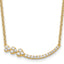 14k 3/8 carat Lab Grown Diamond VS+ F+ Complete 18 inch Fashion Hearts Bar Necklace