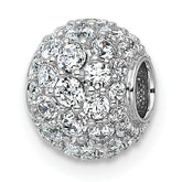 14k White Gold 1 carat Lab Grown Diamond VS+ F+ Complete Sphere Slide Pendant