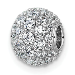 14k White Gold 1 carat Lab Grown Diamond VS+ F+ Complete Sphere Slide Pendant