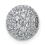 14k White Gold 1 7/8 carat Lab Grown Diamond VS+ F+ Complete Sphere Slide Pendant