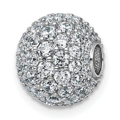 14k White Gold 1 7/8 carat Lab Grown Diamond VS+ F+ Complete Sphere Slide Pendant